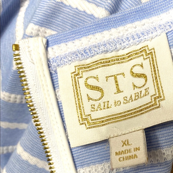 STS Women’s Midi Dres Blue White, size XL ALSU00766 - Picture 5 of 6